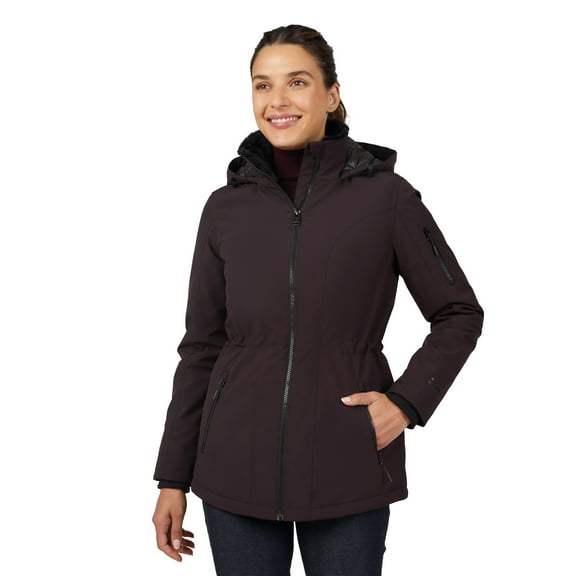 Free Country Women's Thermo Super Softshell® Zip Up Jacket Bark L