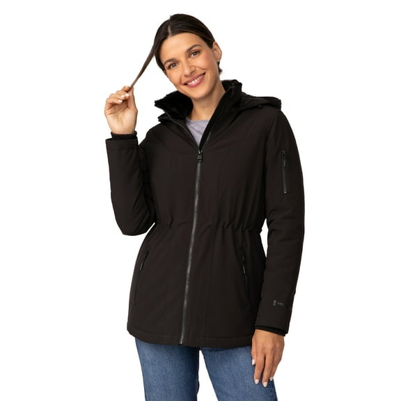 Free Country Women's Thermo Super Softshell® Zip Up Jacket Black M
