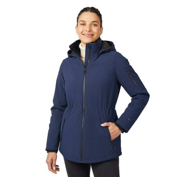 Free Country Women's Thermo Super Softshell® Zip Up Jacket Midnight XL