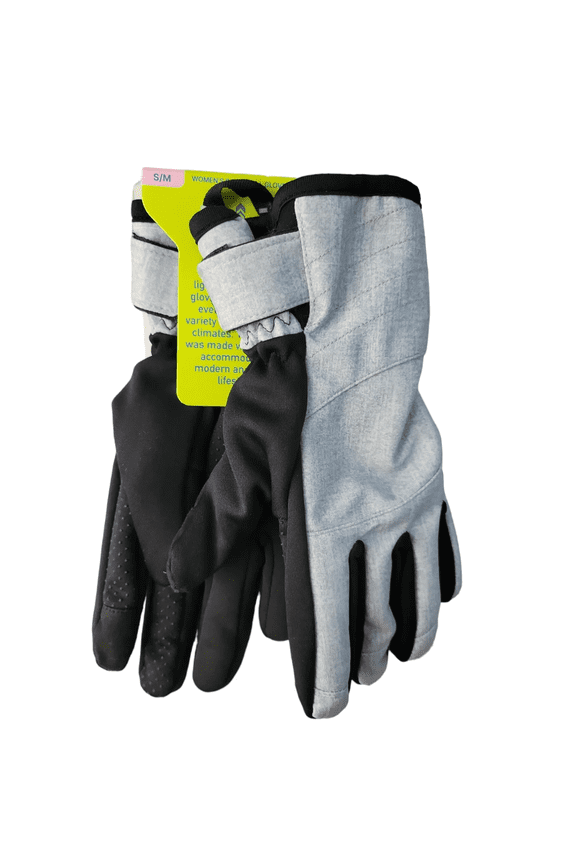 Women's Touchscreen Compatible Insulated Warm Softshell Glove (Grey/Silver, XS)