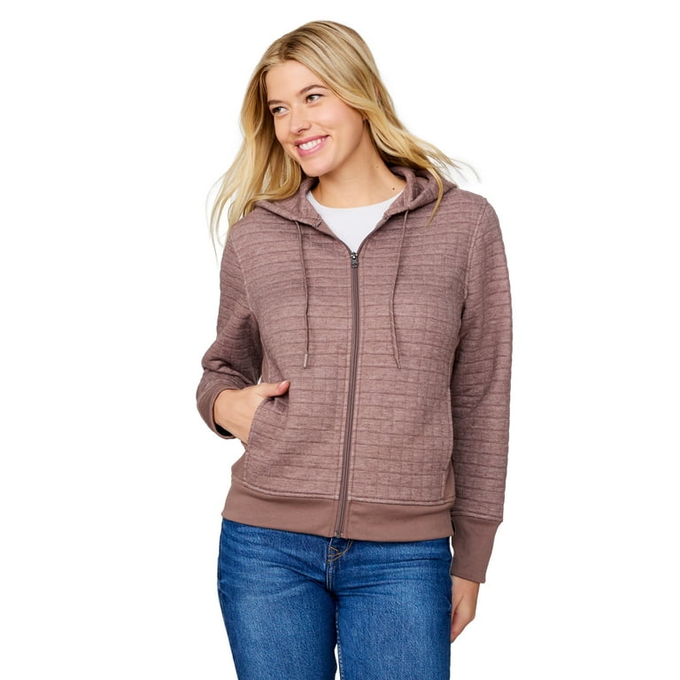 Free Country Women's UltraFill Fleece Zip Hoodie Toffee L