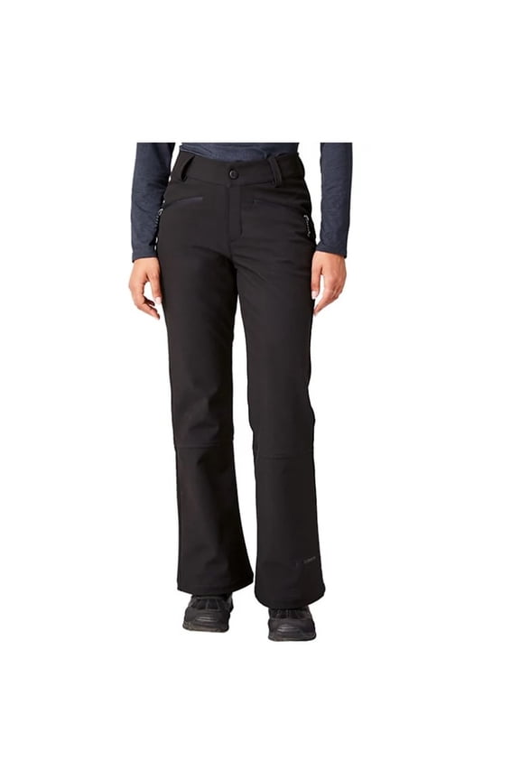 Women's Water & Wind Resistant Soft Shell Stretch Snow Pant (Black, X-Large)