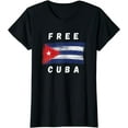 thumbnail image 1 of Free Cuba Retro Cuban Flag Design T-Shirt, 1 of 3