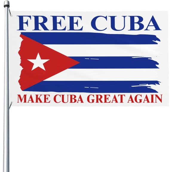 Free Cuba flag 3x5 Make Cuba Great Again Cuban Flag Banner Yard Outdoor sign