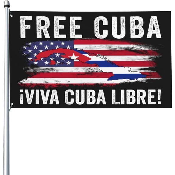 Free Cuba flag 3x5 Make Cuba Great Again Cuban Flag Banner Yard Outdoor sign