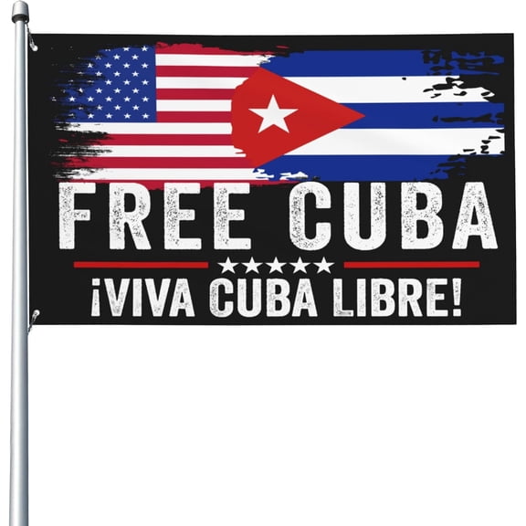Free Cuba flag 3x5 Make Cuba Great Again Cuban Flag Banner Yard Outdoor sign