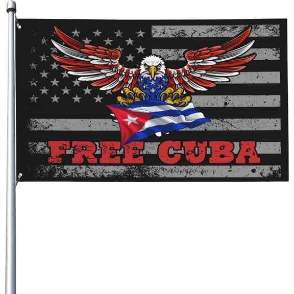 Free Cuba flag Viva Cuba Libre Patria Y Vida Cuban Flag 3x5 Ft Banner Yard Outdoor Flags