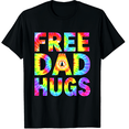 thumbnail image 1 of Free Dad Hugs Tie Dye Pride LGBTQ Unisex T-Shirt, 1 of 5