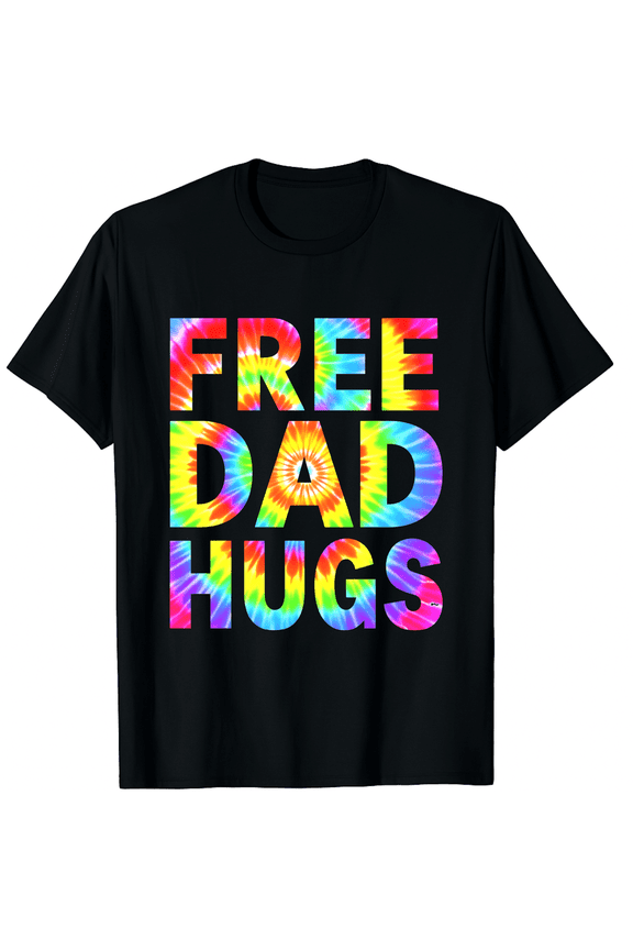 Free Dad Hugs Tie Dye Pride LGBTQ Unisex T-Shirt
