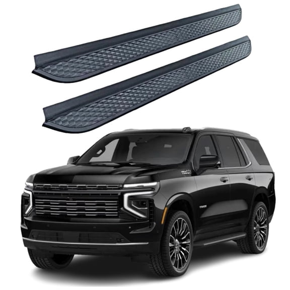 Aluminum Running Boards Fixed Nerf Bars Side Steps with Brackets Compatible with Chevrolet Tahoe 2021-2026