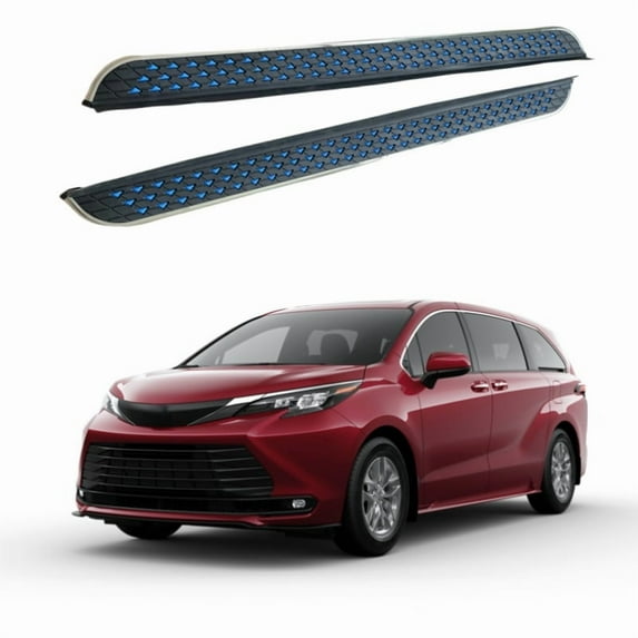 Free Duty for US Aluminum Running Boards Fixed Nerf Bars Side Steps with Brackets Compatible with Toyota Sienna 2021-2025(HFX)