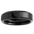 thumbnail image 1 of Free Engraving Men Women Personalized Inside Engraving Tungsten Carbide Wedding Band Ring 6mm Beveled Edges, 1 of 5