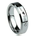 thumbnail image 1 of Free Engraving Men Women Personalized Outside Inside Engraving Tungsten Carbide Wedding Band Ring 6mm, 1 of 5