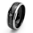 thumbnail image 1 of Free Engraving Men Women Personalized Outside Inside Engraving Tungsten Carbide Wedding Band Ring 8mm Domed Ring, 1 of 5