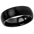 thumbnail image 1 of Free Engraving Personalized Custom Engraving Men's Women's Tungsten Wedding Band 8mm Brushed Black IP Plated Classic Domed BandSZ: 9.5, 1 of 6