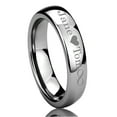 thumbnail image 1 of Free Engraving Women's Personalized Outside Inside Engraving Tungsten Carbide Wedding Band Ring 4mm Domed Classic Ring, 1 of 5
