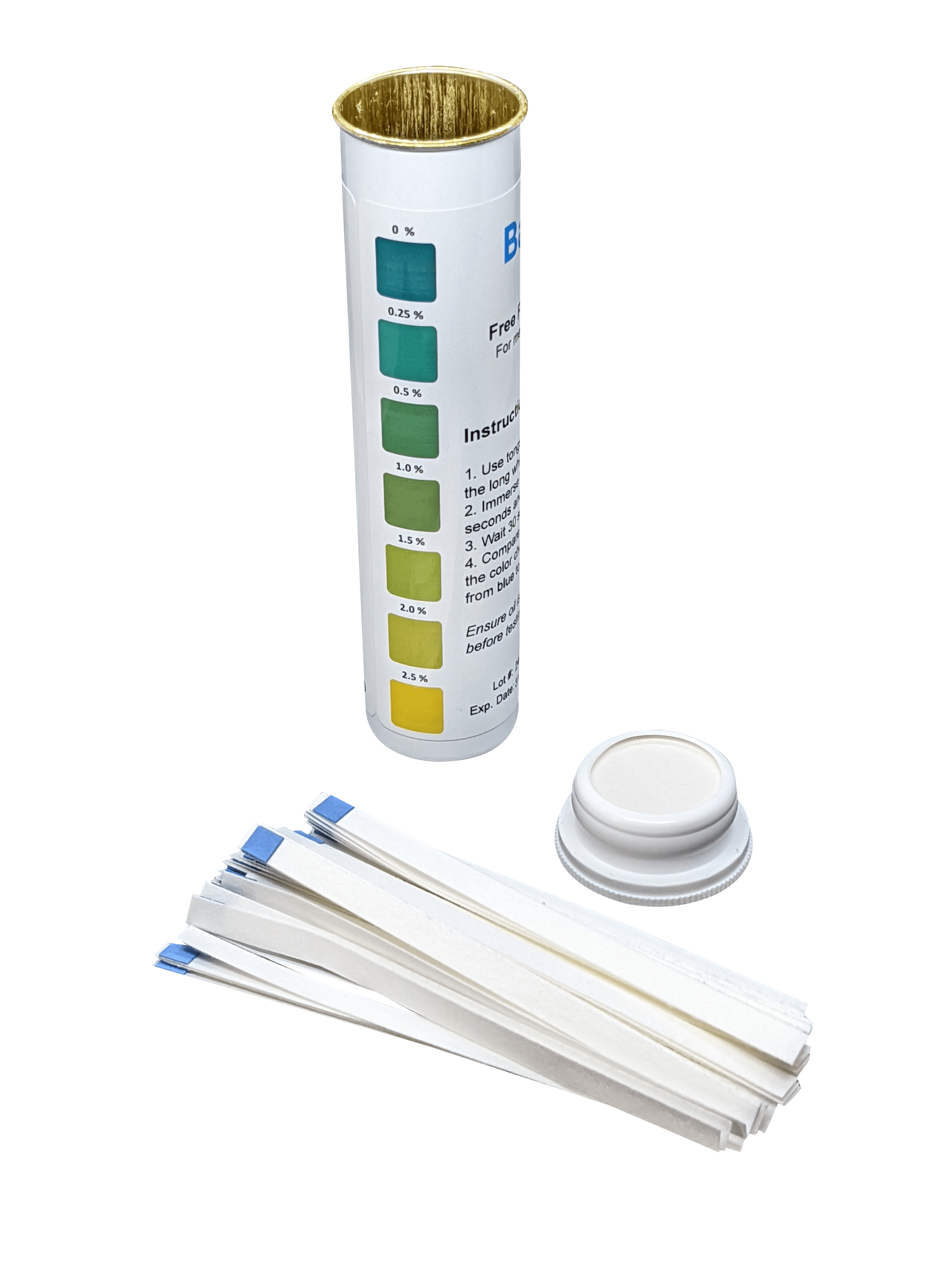 Free Fatty Acids Test Strip (02.5 FFA) 50 strips for measuring the