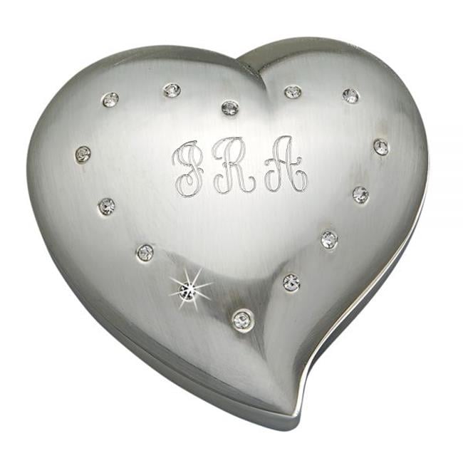Free Form Brushed Heart Box with Crystals - Walmart.com