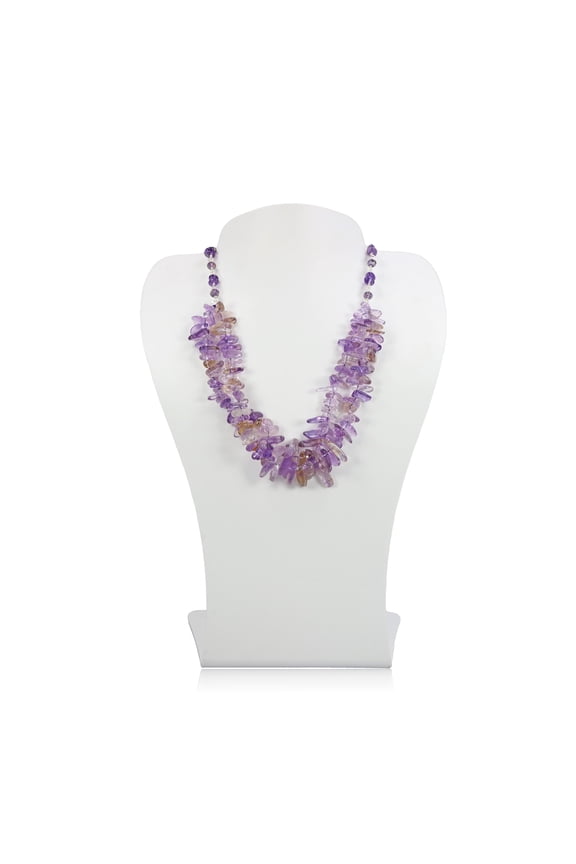 Free-Form Purple Gemstone Necklace, 1 Count