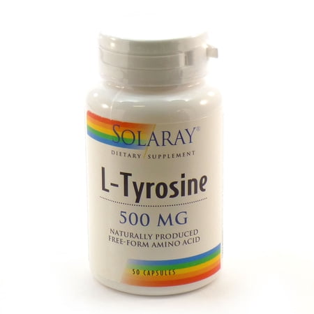 Free-Form L-Tyrosine 500 mg By Solaray - 50 Capsules