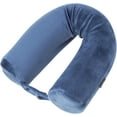 thumbnail image 1 of Free Form Travel Pillow - Lightweight Flexible Memory Foam Travel Neck Pillow for Sleeping, Car, Airplane & Travel Support, Blue, 1 of 2