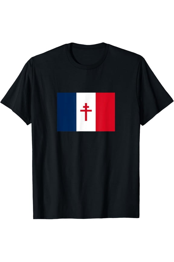 Free France Cross Lorraine Flag French Resistance WW2 WWII T-Shirt