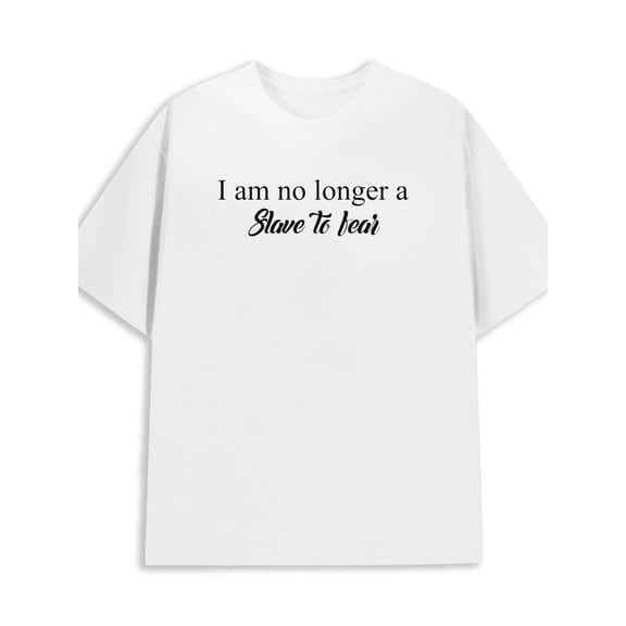 Free From Fear men 180G 100% Cotton white Funny Unisex Shirt Graphic tshirts Vintage Unisex Shirt Graphic tshirts Retro Unisex Shirt Printed tshirts