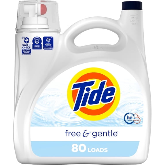 Free & Gentle , 80 Loads, 105 fl oz, Laundry Detergent, Clean Laundry Detergent