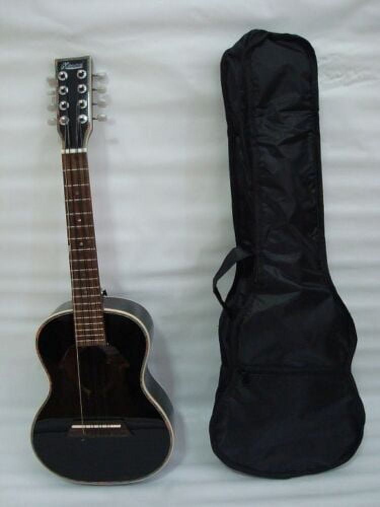 Free Gig Bag 8 String Solid Mahogany Dolphin Ukulele, Mandola, Uke, Black