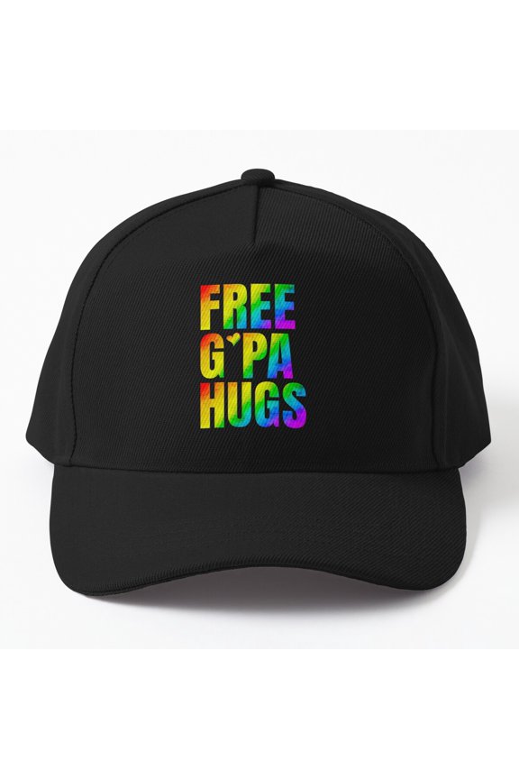Free Grandpa Hugs Baseball Cap, Grandfather Family Affection Statement Design, Classic Hat