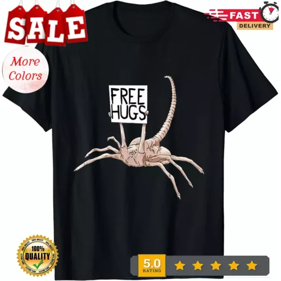Free Hugs Alien Funny Ufo Cool Animals Art Unisex T-Shirt Unisex S-5XL Hot Trending Shirt, Vintage Birthday Gift