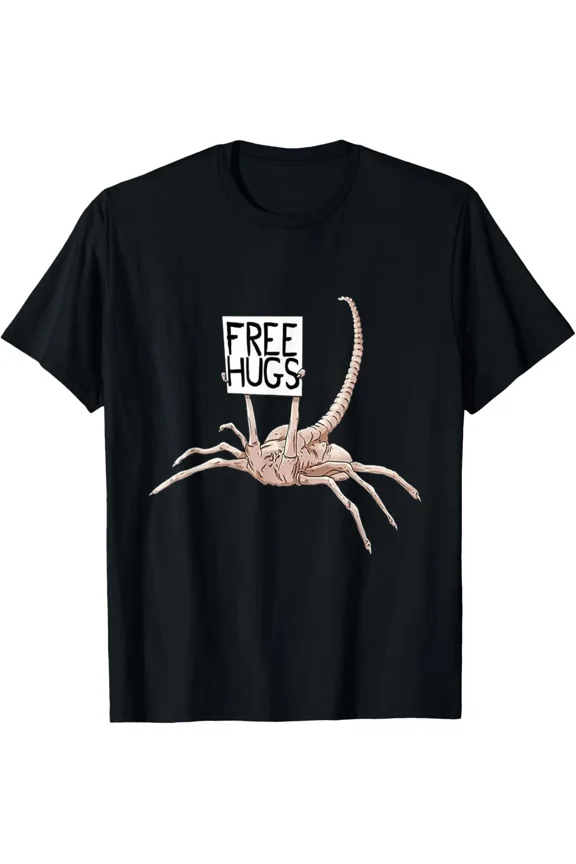 Free Hugs Alien Spider Funny Gift Tee Unisex T-Shirt