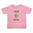 thumbnail image 1 of Free Hugs Cactus Cute Toddler T-Shirts for Boys Girls (Pink, Youth L), 1 of 5