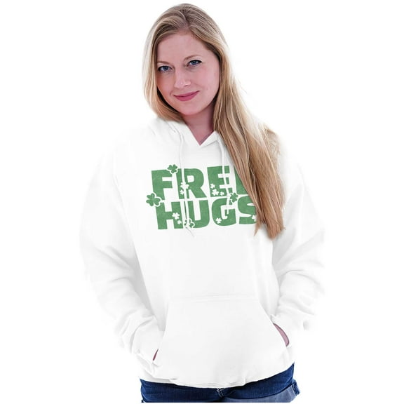 Free Hugs Cute Optimistic St. Pattys Hoodie Sweatshirt Women Men Brisco Brands S