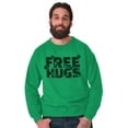 thumbnail image 1 of Free Hugs Cute Optimistic St. Pattys Unisex Plus Fleece Graphic Sweatshirt Brisco Brands 5X, 1 of 3