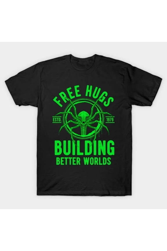 Free Hugs Facehugger Funny Alien Movie Parody Graphic - High Quality, H17785 Unisex T-Shirt, Up to 5XL Available