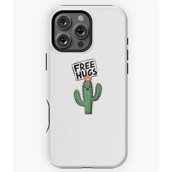 Free Hugs Funny Cactus Spikes M1011 Phone Case for iPhone 17 16 15 14 13 12 11 Pro Max