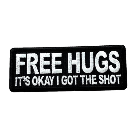 Free Hugs Iron On Patch - It's Ok I Got The Shot