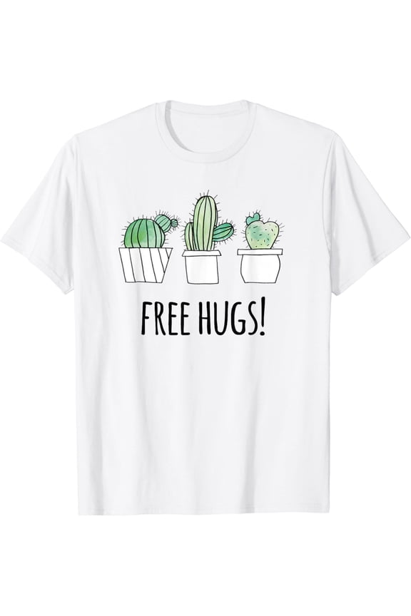 Free Hugs Shirt Kids Men Women Succulent Cactus T-Shirt