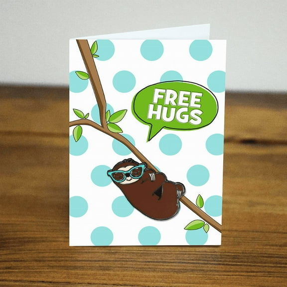 Free Hugs Sloth Enamel Pin by Lifebeats