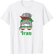 Free Iran flag power Iranian Girl freedom T-Shirt