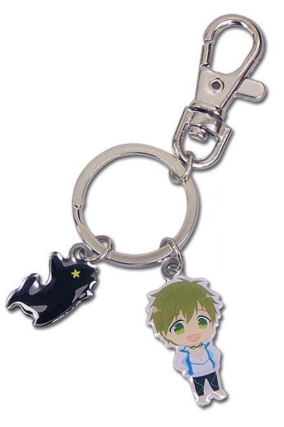 Key Chain - Free! - New Makoto SD & Icon Metal Anime Licensed ge85013