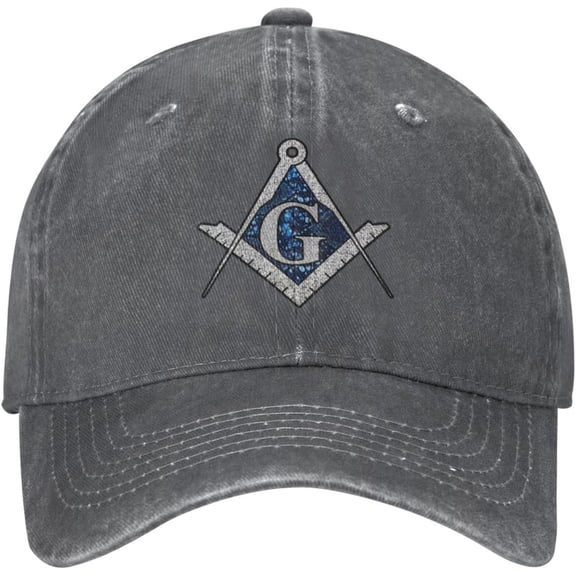 Free Mason Masonic Blue African Print Compass Cowboy Hat Men Baseball Cap Women Dad Hat Adjustable Trucker Hat