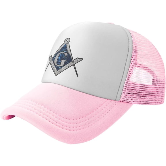 Free Mason Masonic Blue African Print Compass Trucker Hat Mesh Baseball Caps Men Sun Hat Women Dad Hat Ball Hat