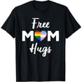 thumbnail image 1 of Free Mom Hugs Gay Pride Rainbow Flag LGBT Transgender T-Shirt, 1 of 4