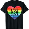 thumbnail image 1 of Free Mom Hugs LGBT Flag Gay Lesbian Pride Parades Rainbow T-Shirt, 1 of 4