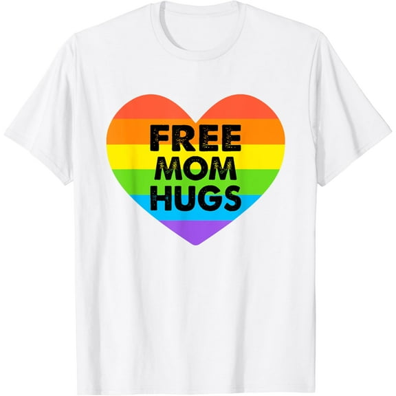 Free Mom Hugs LGBT T-Shirt100% cotton