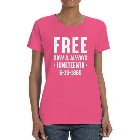 Free Now And Always Shaped T-Shirt Women -Smartprints Designs, Female Small