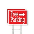 thumbnail image 1 of Free Parking Right Yard Sign 2 Pack of 12 Inch x 16 Inch Double Sided Weatherproof Heavy-Duty Plastic with Stake | Event Promotions, Clear Directions, Outdoor Display | Made in USA, 1 of 7