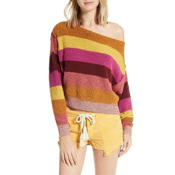 Free People Candyland Pullover Yellow Combo S